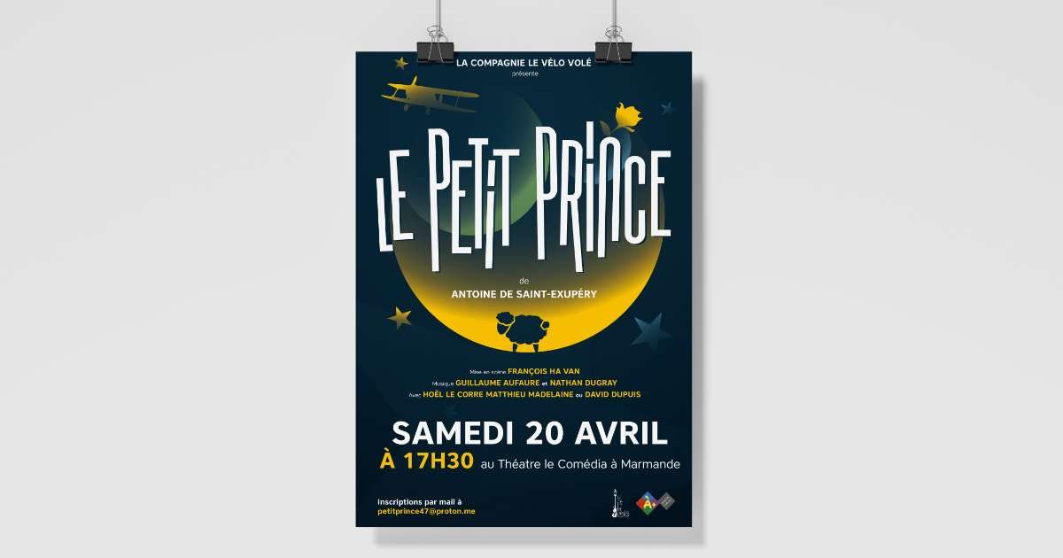 affiche-petit-prince-marmande-velo-vole - Communication digitale - Lot-et-Garonne - Anthony LAC - 1