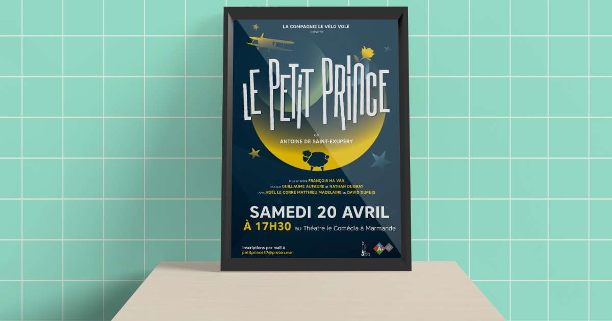 affiche-petit-prince-marmande-velo-vole - Communication digitale - Lot-et-Garonne - Anthony LAC 4