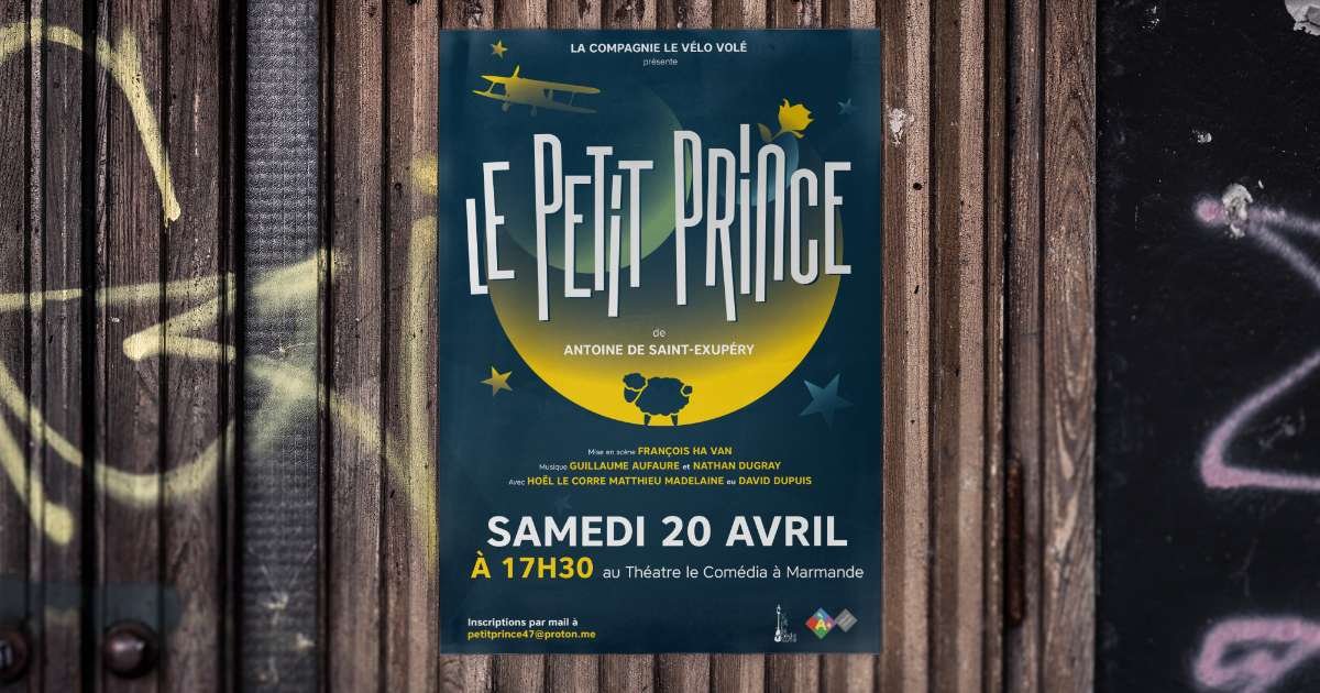 affiche-petit-prince-marmande-velo-vole - Communication digitale - Lot-et-Garonne - Anthony LAC 6