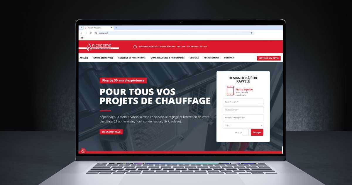 Nicodemo-chauffagiste-marmande-refonte-site-internet - Communication digitale - Lot-et-Garonne - Anthony LAC
